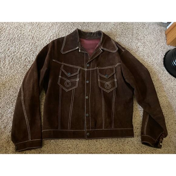 Vintage leather western jacket - Picture 1 of 9